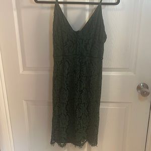 ASTR the label lace emerald dress